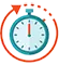 Icon of a clock with arrows